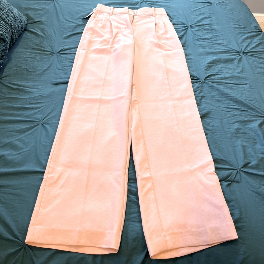WILFRED wide leg blush pink dress pants - 00
